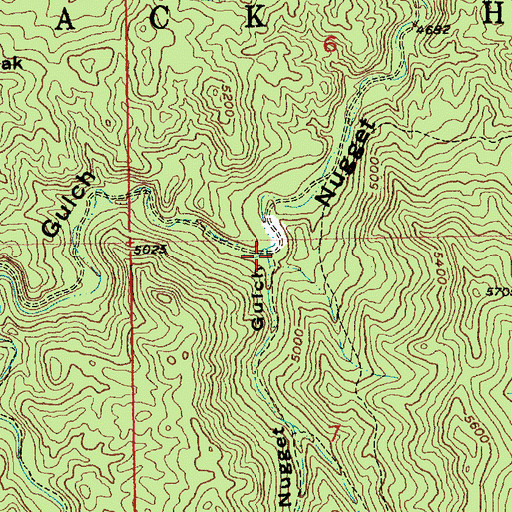 Topographic Map of West Nugget Gulch, SD