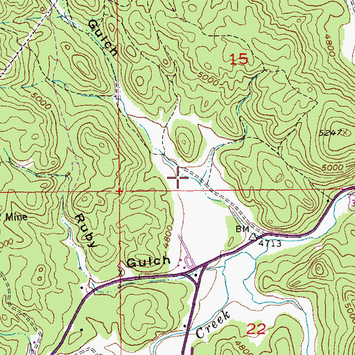 Topographic Map of Whaley Gulch, SD