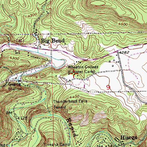 Topographic Map of Wheaton College Summer Camp, SD