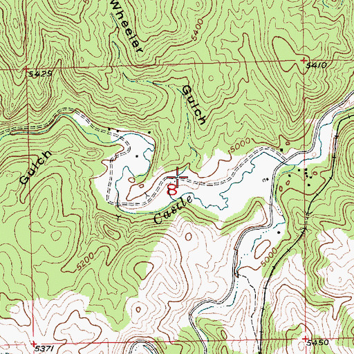 Topographic Map of Wheeler Gulch, SD