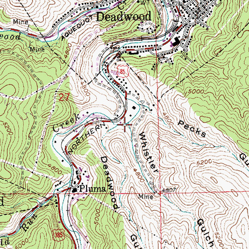 Topographic Map of Whistler Gulch, SD