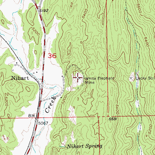 Topographic Map of White Elephant Mine, SD