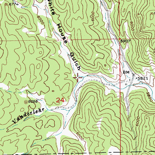 Topographic Map of White House Gulch, SD
