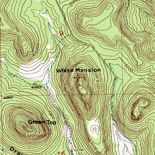 Topographic Map of White Mansion, SD