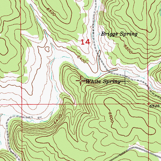 Topographic Map of White Spring, SD