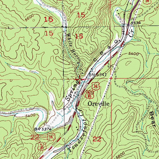 Topographic Map of White Horse Creek, SD