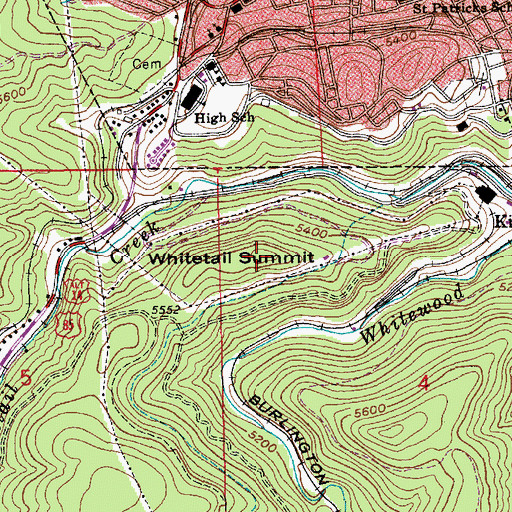 Topographic Map of Whitetail Summit, SD