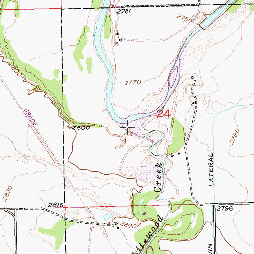 Topographic Map of Whitewood Creek, SD
