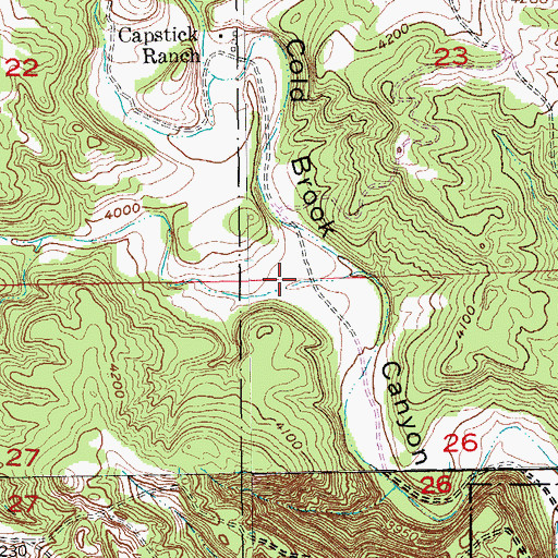 Topographic Map of Wildcat Canyon, SD