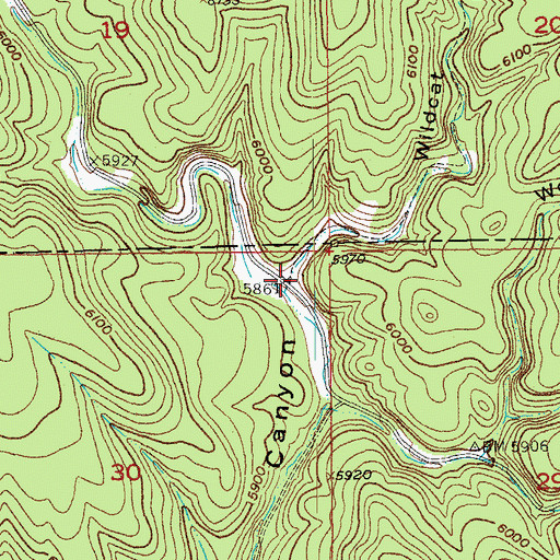 Topographic Map of Wildcat Draw, SD