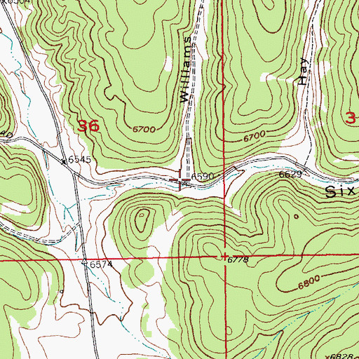 Topographic Map of Williams Draw, SD