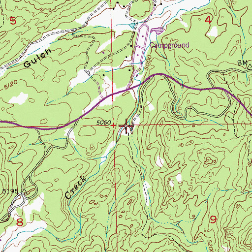 Topographic Map of Willow Creek, SD