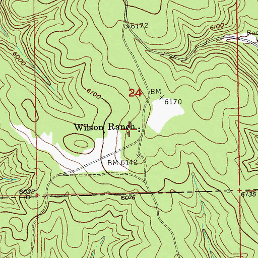 Topographic Map of Wilson Ranch, SD