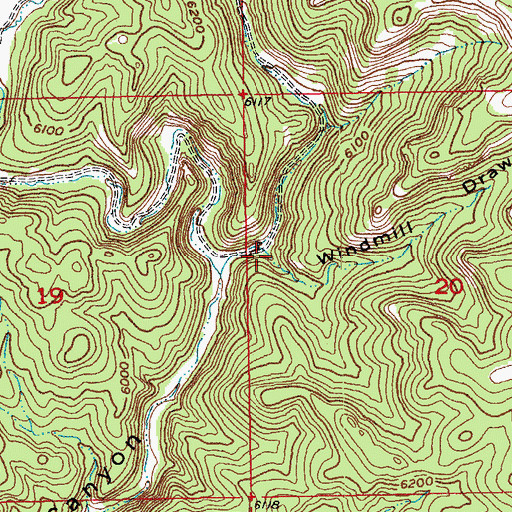 Topographic Map of Windmill Draw, SD