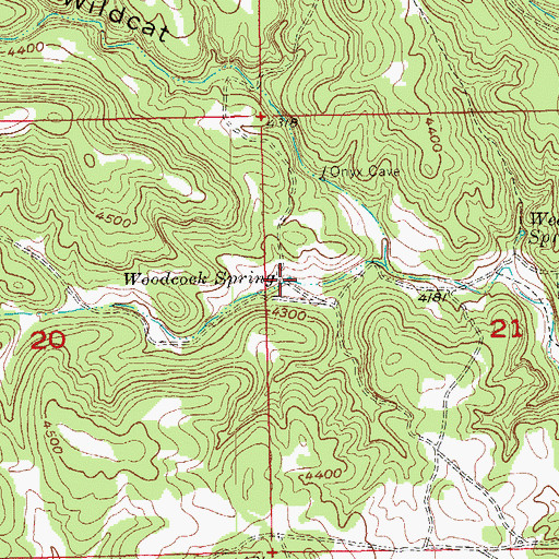 Topographic Map of Woodcock Spring, SD