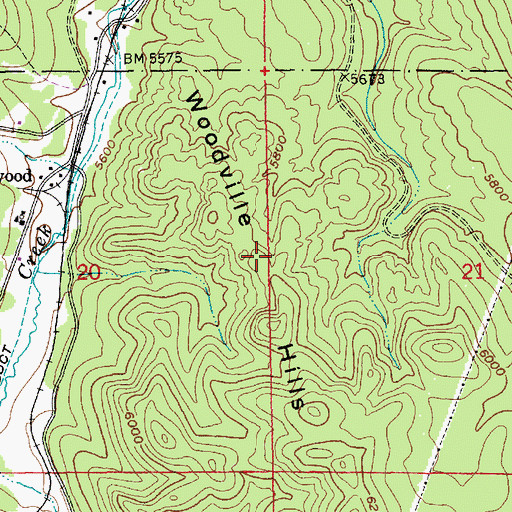 Topographic Map of Woodville Hills, SD