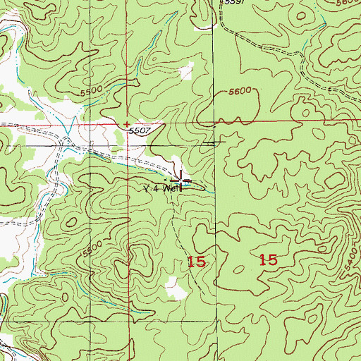 Topographic Map of Y-4 Well, SD