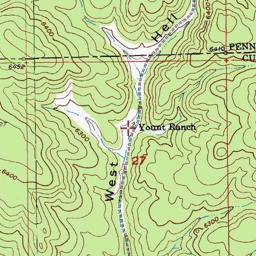 Topographic Map of Yount Ranch, SD