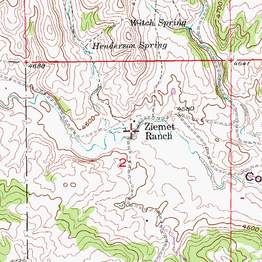 Topographic Map of Ziemet Ranch, SD