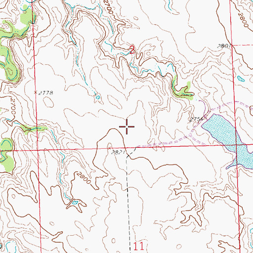 Topographic Map of Old Town Dam, SD