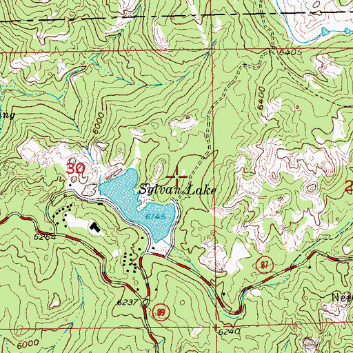 Topographic Map of Sylvan Lake Dam, SD