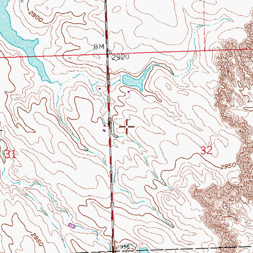 Topographic Map of Indian Village Landing Strip (historical), SD