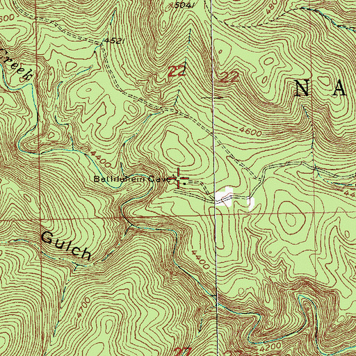 Topographic Map of Bethlehem, SD