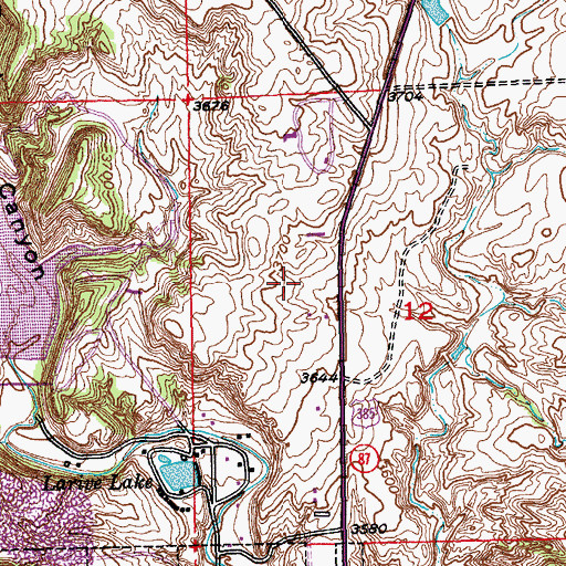 Topographic Map of KOBH-AM (Hot Springs), SD