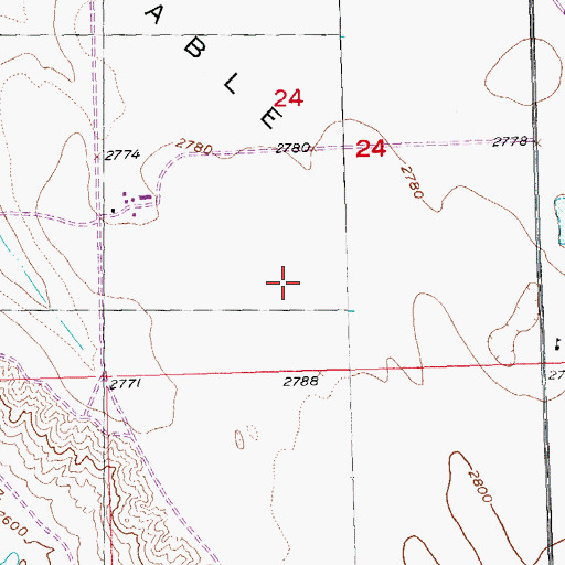 Topographic Map of Heinrich Airstrip (historical), SD