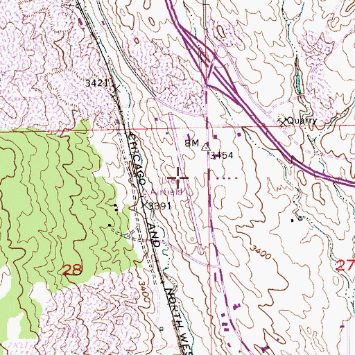 Topographic Map of Lien Airfield (historical), SD