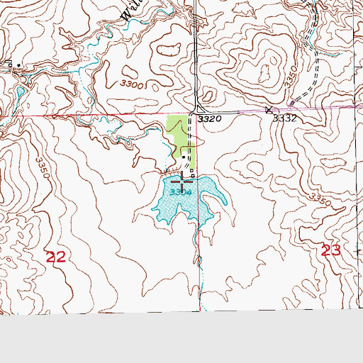 Topographic Map of Peterspuddle Dam, SD