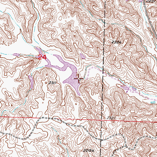 Topographic Map of Whidby Structure 20 Dam, SD
