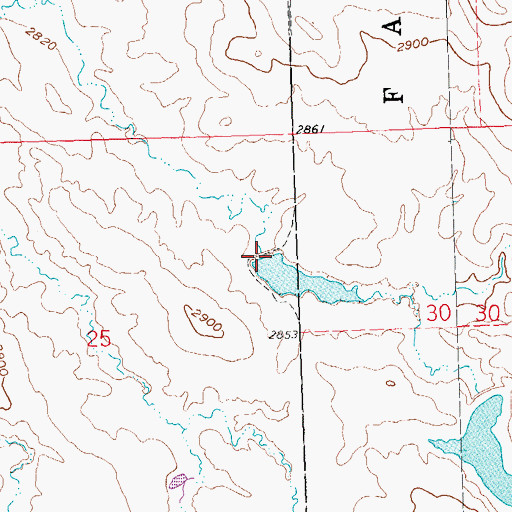 Topographic Map of Roy Schull Number 2 Dam, SD