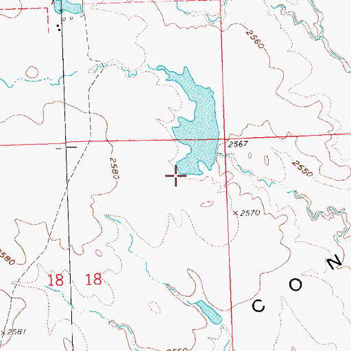 Topographic Map of William Huether Dam, SD