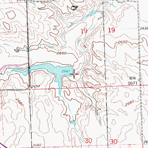 Topographic Map of Bud Bloom Dam, SD