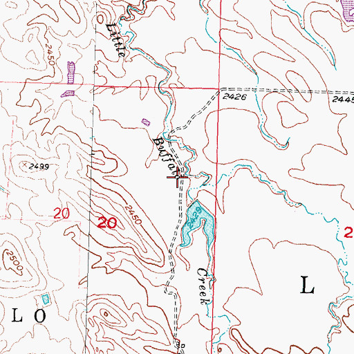 Topographic Map of Pat Stout Number 1 Dam, SD