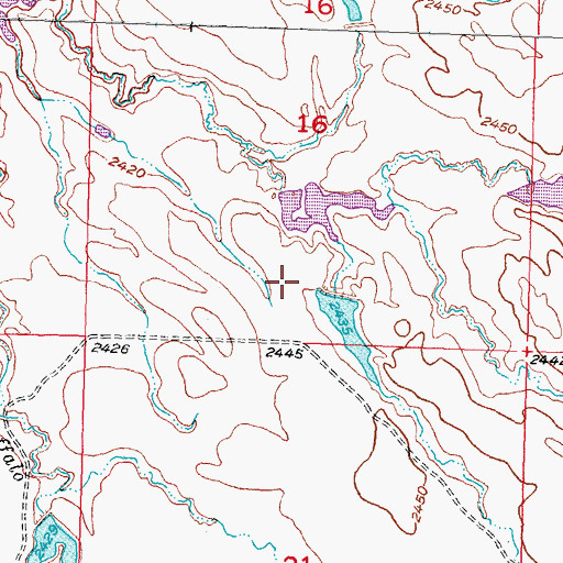 Topographic Map of Roy Stout Number 2 Dam, SD