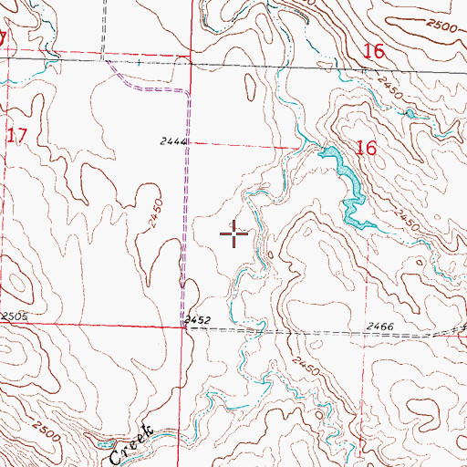 Topographic Map of Cliff Fees Dam, SD
