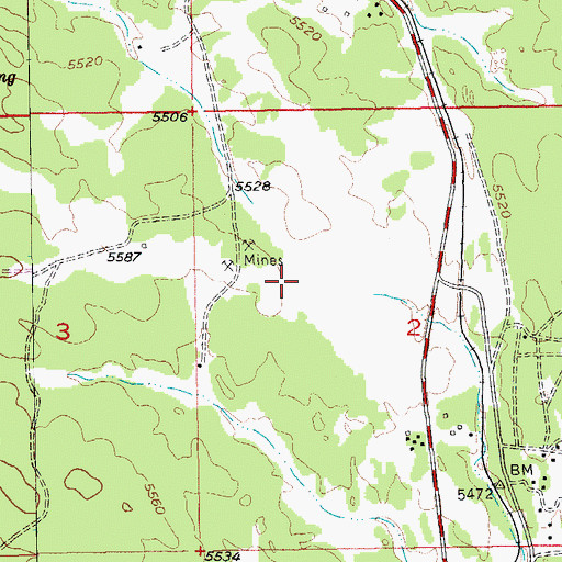 Topographic Map of Custer County Airport, SD