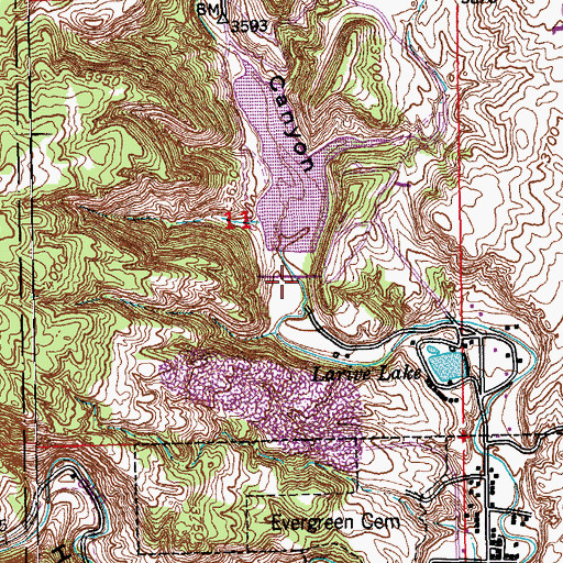 Topographic Map of Cold Brook Dam, SD