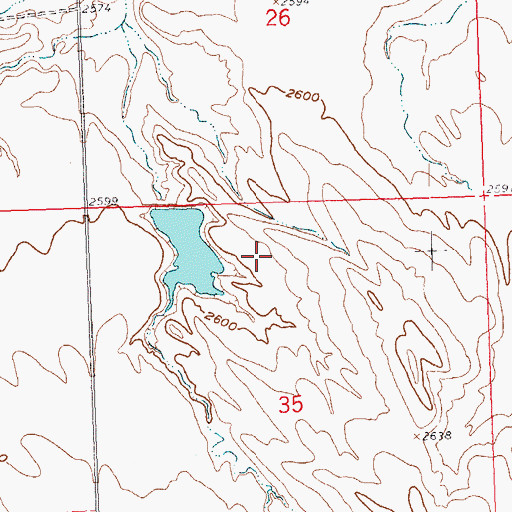Topographic Map of South Whitewater 251 Dam, SD