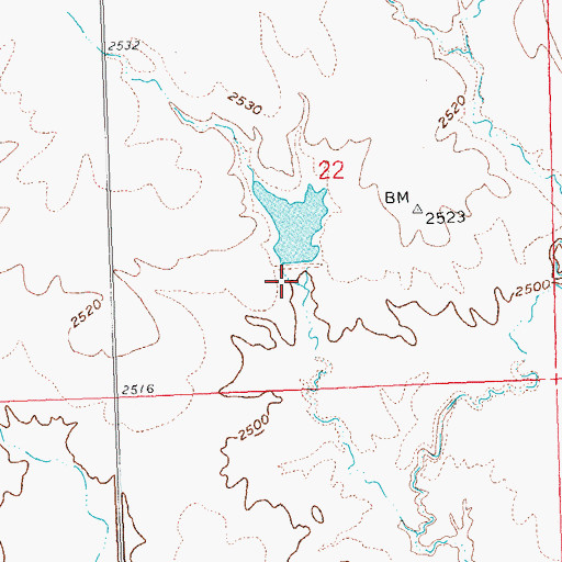 Topographic Map of Conata East 302 Dam, SD