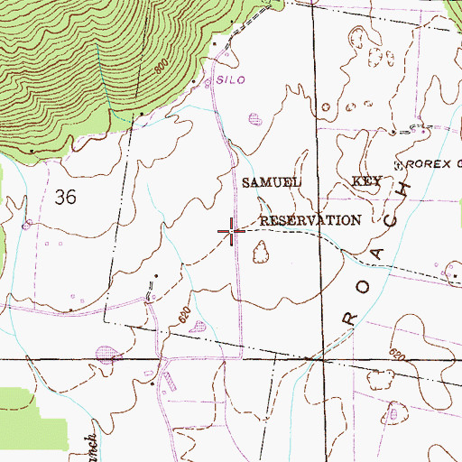 Topographic Map of Samuel Key Reservation, AL