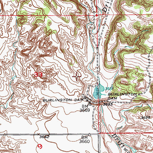 Topographic Map of Double Dam, SD