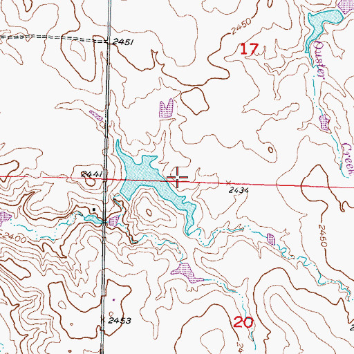 Topographic Map of Andrew Dam, SD