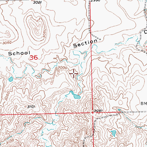 Topographic Map of Evans Number 2 Dam, SD