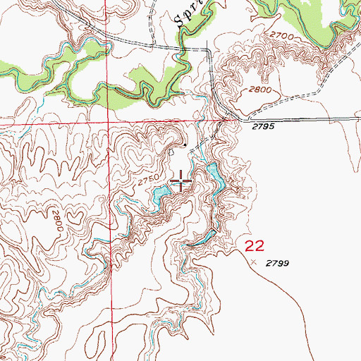 Topographic Map of Circle C Number 2 Dam, SD