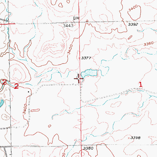 Topographic Map of Rasmussen Number 1 Dam, SD