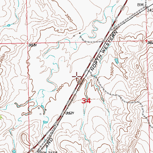 Topographic Map of Smith Number 1 Dam, SD