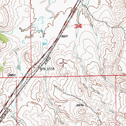 Topographic Map of Gregorson Number 1 Dam, SD